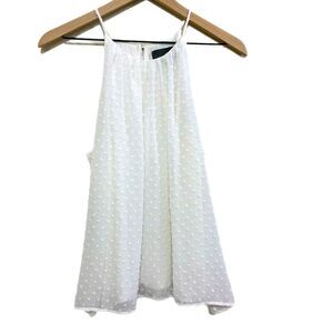 Anthropologie Sunday in Brooklyn Hollis Clip Dot Halter Blouse White M Romantic